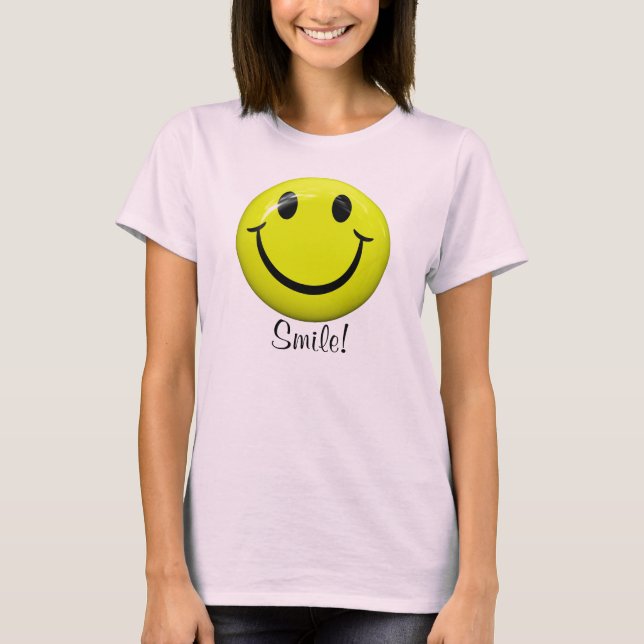 Lycklig Ansikte med sjömil T-fartyg T Shirt (Framsida)
