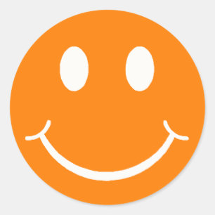 Lycklig Ansikte Runt Klistermärke