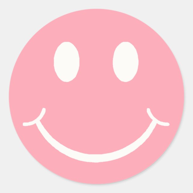 Lycklig Ansikte Runt Klistermärke (Framsida)
