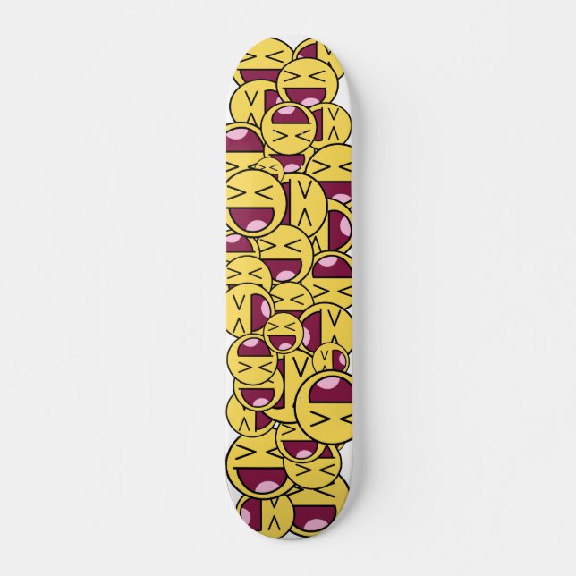 Lycklig ansikte. skateboard bräda 20,5 cm (Framsida)