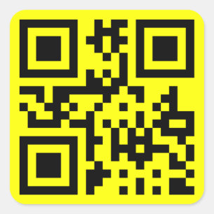 ☺ Lycklig Ansikte Smiling Emoji - QR-kod Fyrkantigt Klistermärke