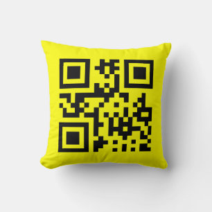 ☺ Lycklig Ansikte Smiling Emoji - QR-kod Kudde