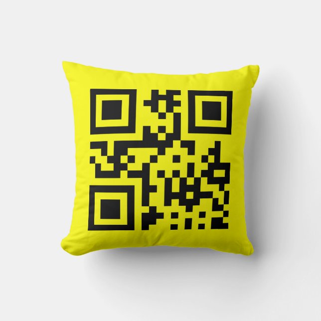 ☺ Lycklig Ansikte Smiling Emoji - QR-kod Kudde (Framsida)