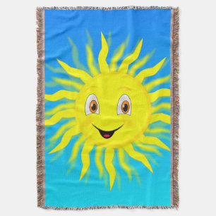 Lycklig Ansikte Sunshine Filt