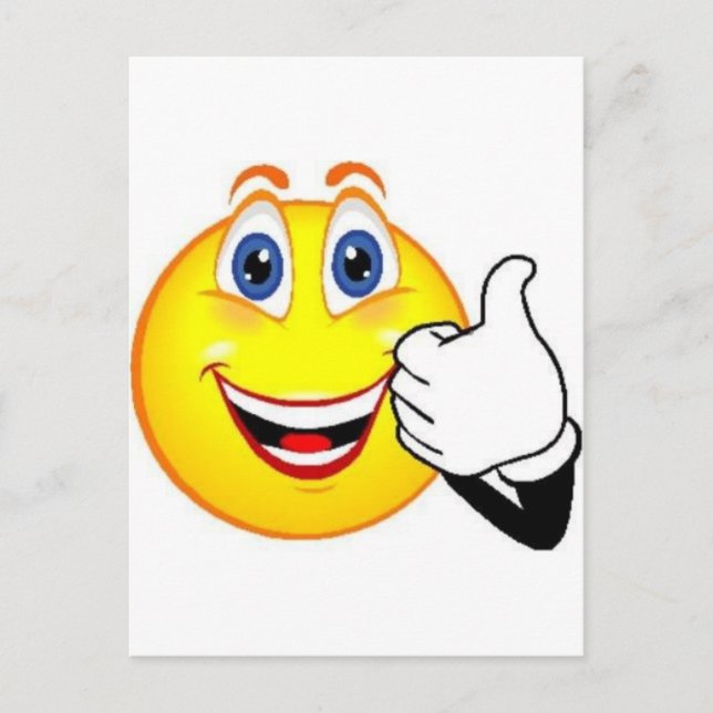 Lycklig Ansikte Vykort (Framsida)