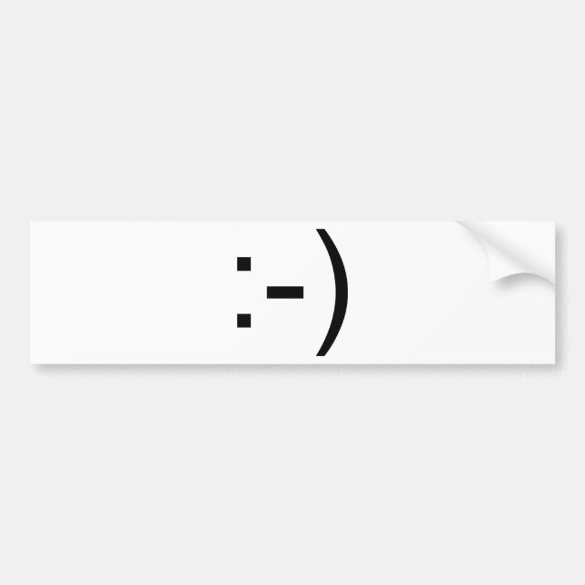 Lycklig ansikteemoticon! bildekal (Framsidan)