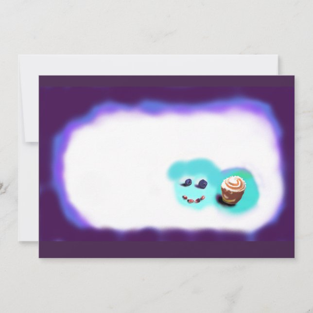 Lycklig ansiktefrukt och muffin tack kort (Framsida)