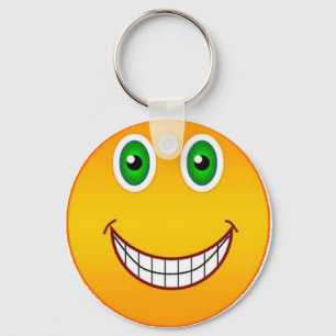 Lycklig ansiktekeychain nyckelring