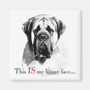 Lycklig ansiktemagnet för Mastiff Magnet