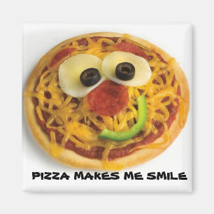 Lycklig ansiktePizzamagnet Magnet