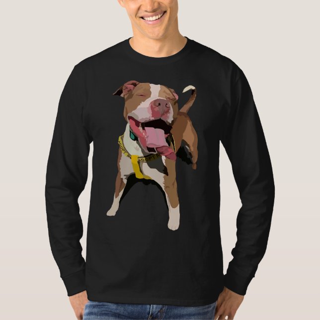Lycklig Antagbar bull T Shirt (Framsida)
