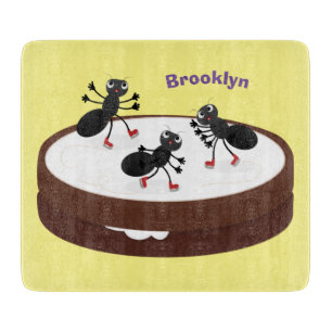 Lycklig ants isar på tecknad av cookie