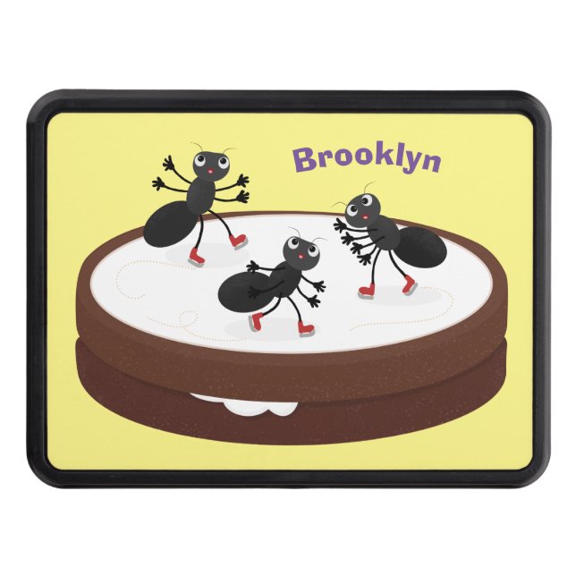 Lycklig ants isar på tecknad av cookie dragkroksskydd (Framsidan)