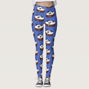 Lycklig ants isar på tecknad av cookie leggings