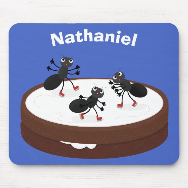 Lycklig ants isar på tecknad av cookie musmatta (Framsidan)