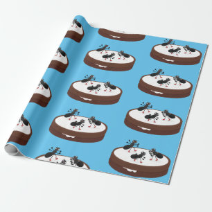 Lycklig ants isar på tecknad av cookie presentpapper