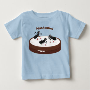 Lycklig ants isar på tecknad av cookie t shirt