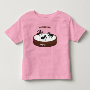 Lycklig ants isar på tecknad av cookie t shirt