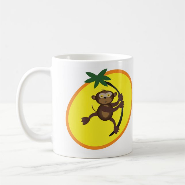lycklig apa på din mugg (Vänster)