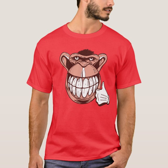 Lycklig apa tee shirt (Framsida)