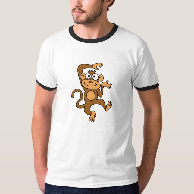 Lycklig apaskjorta för dans AC Tee Shirt (Framsida)