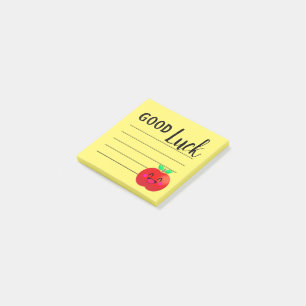 Lycklig Apple Lycka till Wish Motivation School Post-it Block