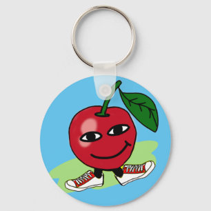 lycklig äpple nyckelring