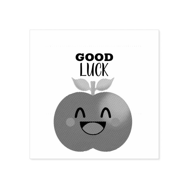 Lycklig Apple Smile Motivation Lycka till Stämpel (Tryck)