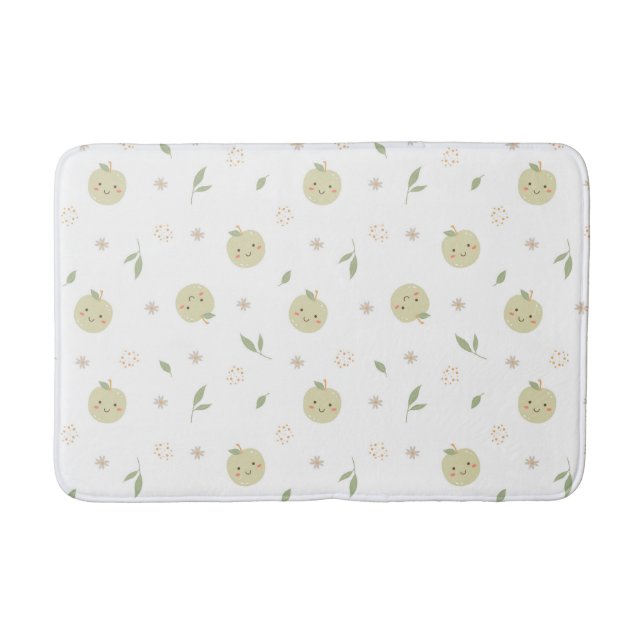 Lycklig Apples Mönster - Bath Mat Badrumsmatta (Framsidan)