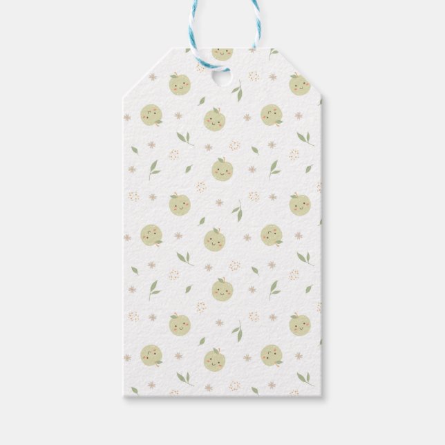 Lycklig Apples Mönster - Gift Märkre Presentetikett (Framsidan)