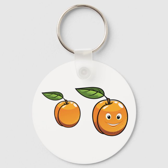 Lycklig Apricot Keychain Nyckelring (Framsida)