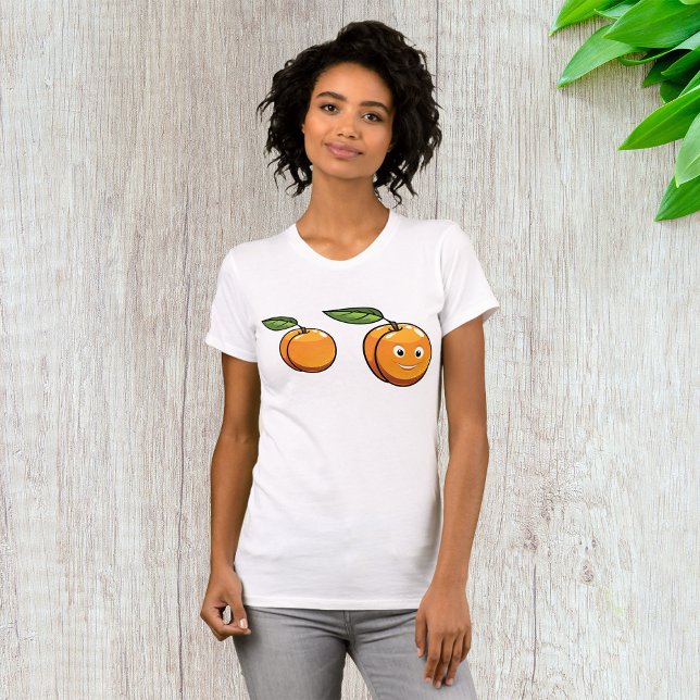 Lycklig Apricot Womens T-Shirt (Skapare uppladdad)