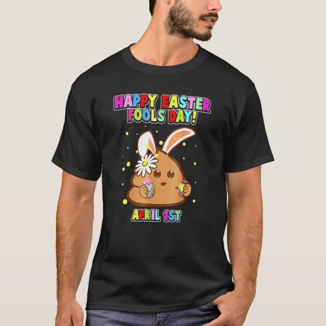 Lycklig April Fools Day Påskhare April Fools Da T Shirt (Framsida)