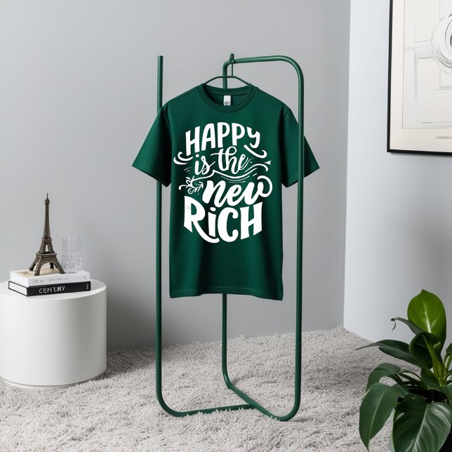 Lycklig är den nya Riken - Motiv T-Shirt (Skapare uppladdad)