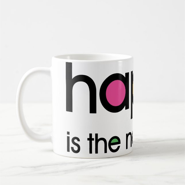 Lycklig är den nya svart muggen kaffemugg (Vänster)
