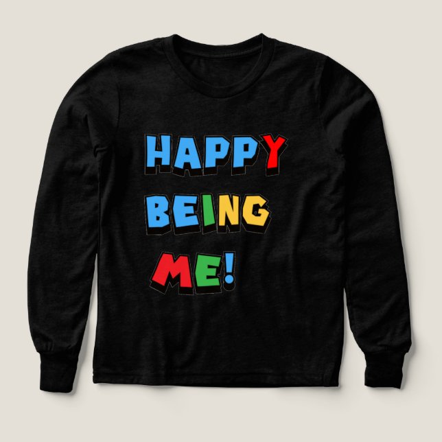 Lycklig är jag t shirt (Design framsida)