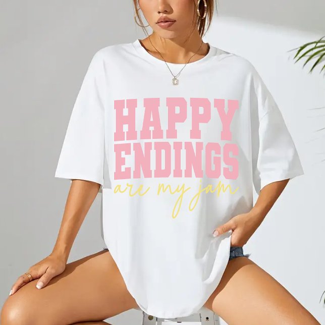 Lycklig är mitt Sylt-skift - Klubben Bok T Shirt (happy endings shirt, happy endings sweatshirt, bookish shirt, bookish sweatshirt, book lover shirt)