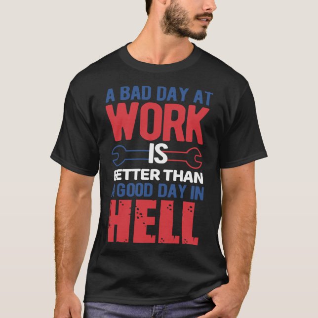 Lycklig arbetardag Union Worker Funny Humous Labor T Shirt (Framsida)