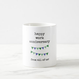 Lycklig arbetsårsdag Mugg, från oss alla Kaffemugg