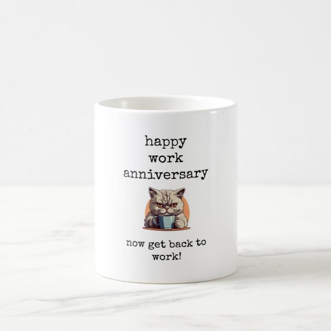 Lycklig-arbetsårsdagen, Coworking Gift, Cat Mugg (Center)