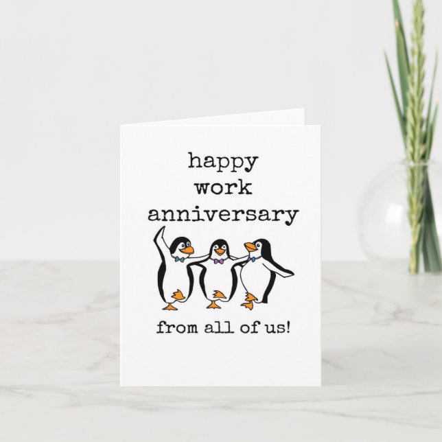 Lycklig arbetsdag från alla oss, Cute Card Kort (Framsida)