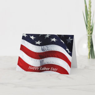 Lycklig arbetsdag i USA Flagga Kort
