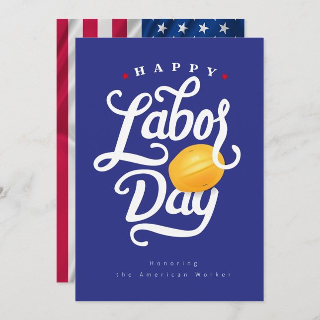 Lycklig arbetsdag julkort (Fram/baksida)