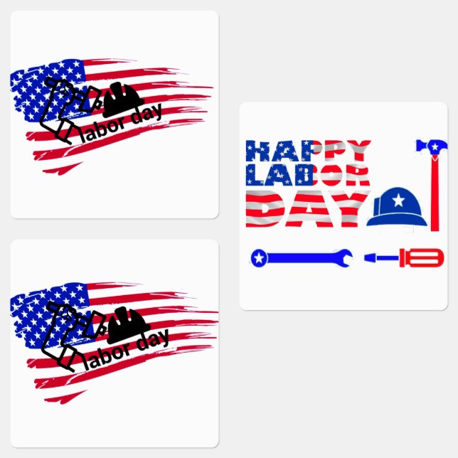 lycklig arbetsdag klistermärke (Grupp)