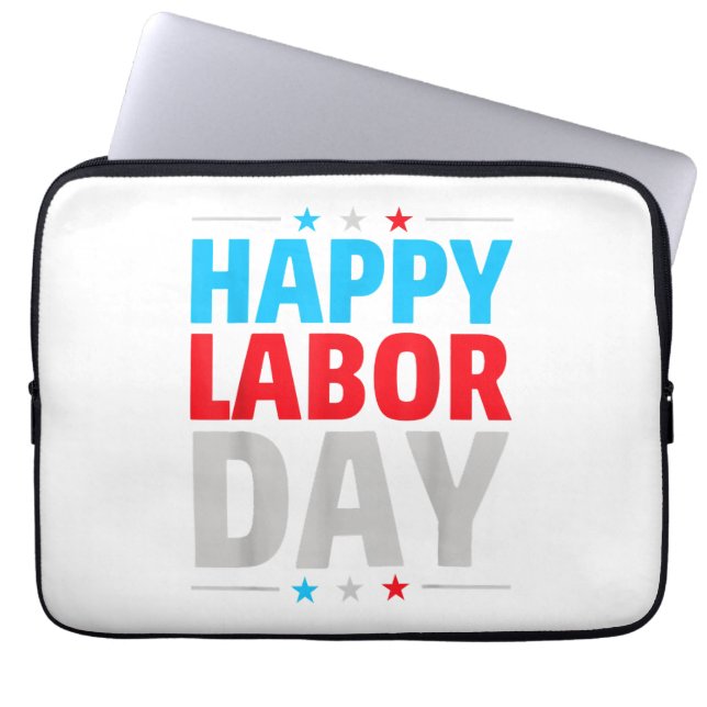 Lycklig arbetsdag! laptop fodral (Framsidan)
