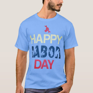 Lycklig arbetsdag på Rött vitt blått T Shirt