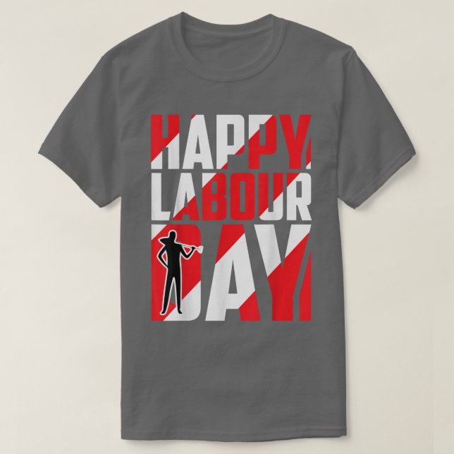 Lycklig arbetsdag Pappa Mamma T Shirt (Design framsida)