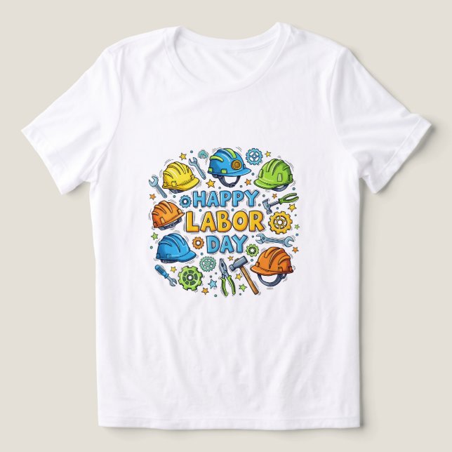 Lycklig arbetsdag t shirt (Design Framsida)