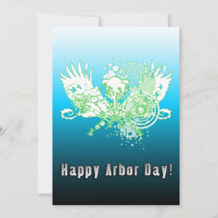 Lycklig Arbor Day hi-fi träd Inbjudningar
