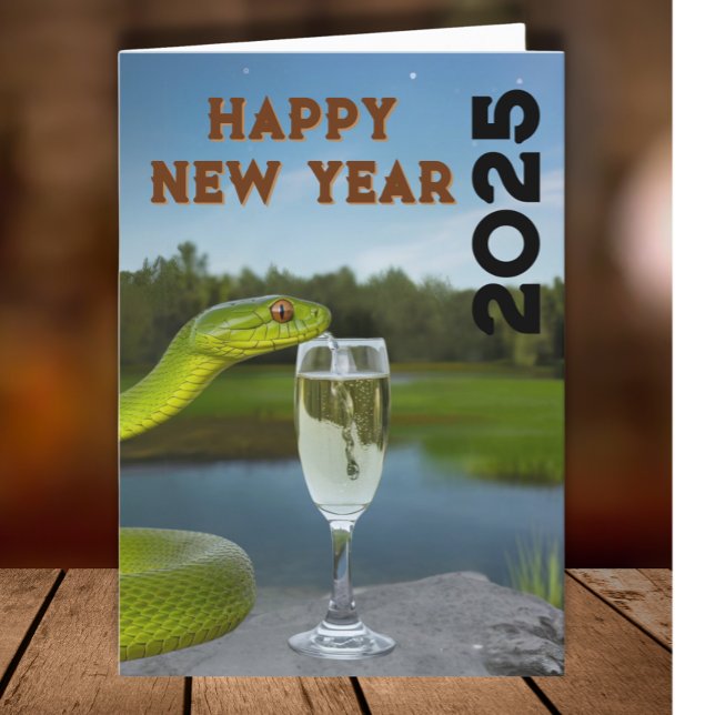 Lycklig-året 2025 för den kinesiska tidningen Wood Helgkort (Skapare uppladdad)